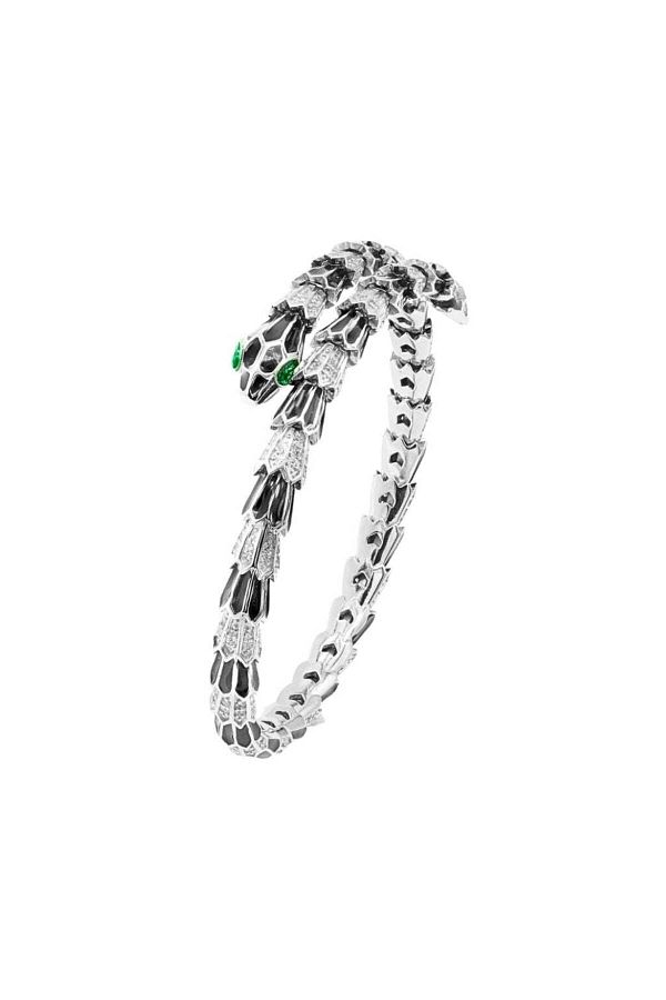 Bijuteria SORELLY-Fixed Silver Snake Bracelet with Enamel 1