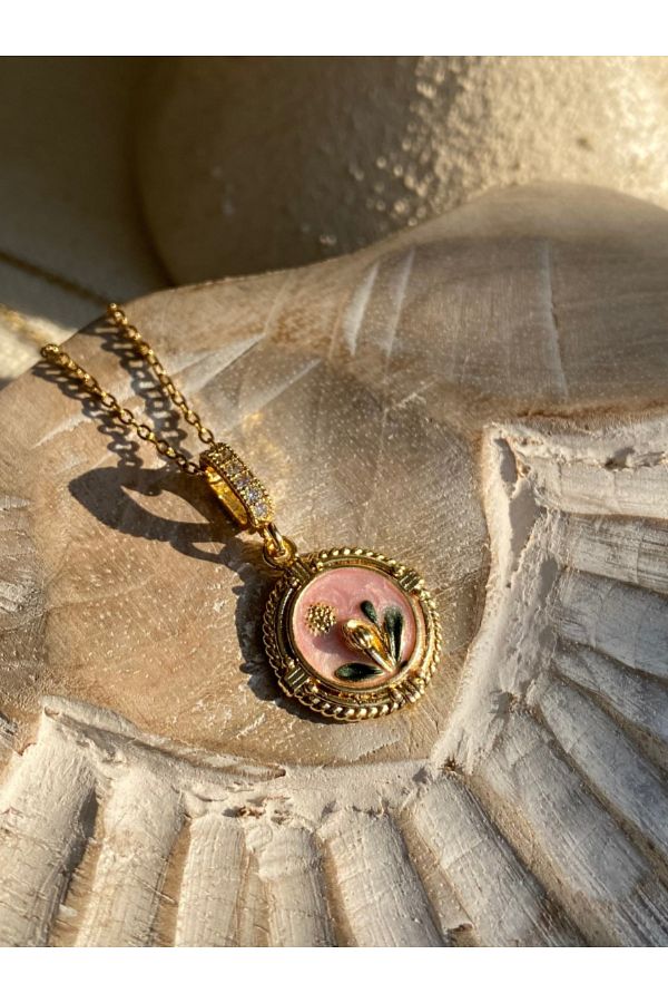 Brethils-Royal Frame Enamel Necklace Guaranteed to Not Tarnish and Rust with Invoice 45 cm 1