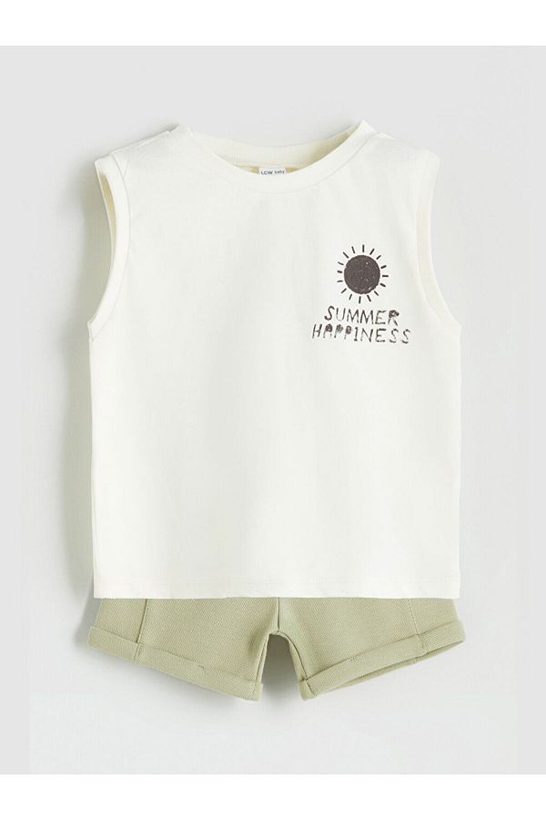 LC Waikiki-Sparkling Selections from Shining Store |   Sari Printed Baby Boy Undershirt and Shorts 2-Pack 1