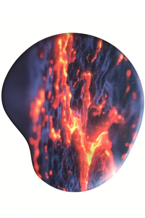 usin-Oval Magma Patterned Wrist Supported Non-Slip Base Computer Notebook Mouse Pad - Mouse Pad 1