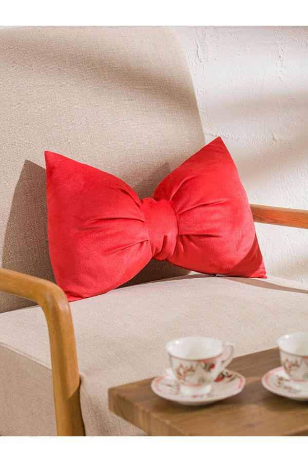 LC Waikiki-Sparkling Selections from Shining Store |   Red Bow Look Throw Pillow 30X40 cm 1