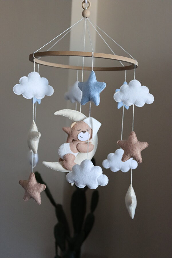 Asilbebe Kahverengi Ayıcıklı Müzikli Bebek Dönencesi