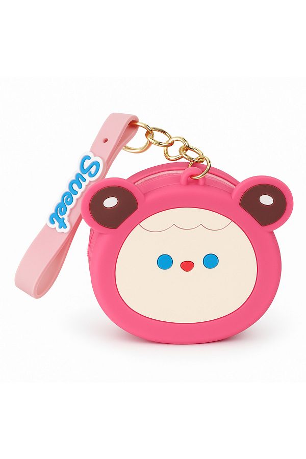 Bittox-Cute Colorful Frog Design Children's and Teenager's Wallet with Keychain Strap 1
