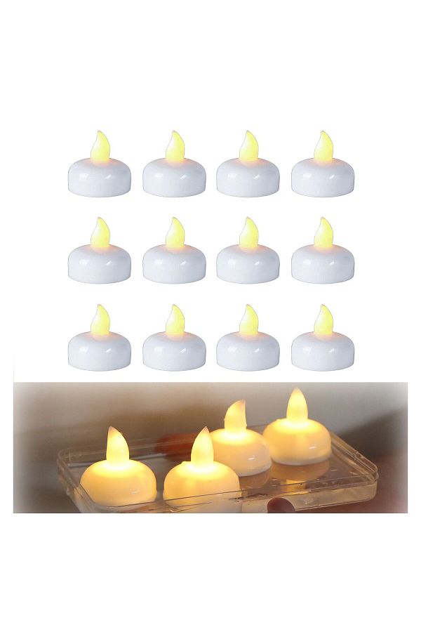 Generic-SYOSI 12Pcs Floating Candles, Waterproof Flameless Floating Tealights, LED Flameless Tealight Candl 1