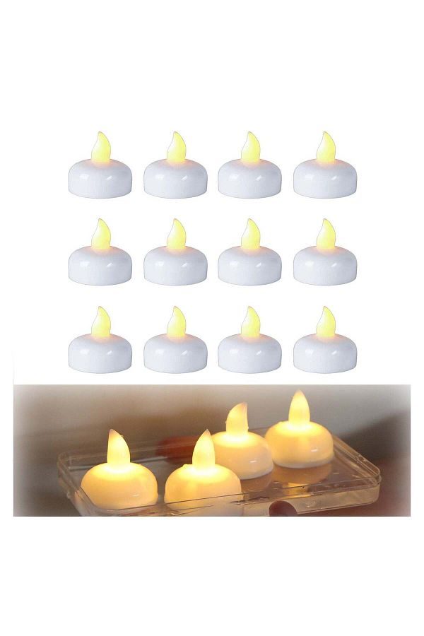 Generic-SYOSI 12Pcs Floating Candles, Waterproof Flameless Floating Tealights, LED Flameless Tealight Candl 1