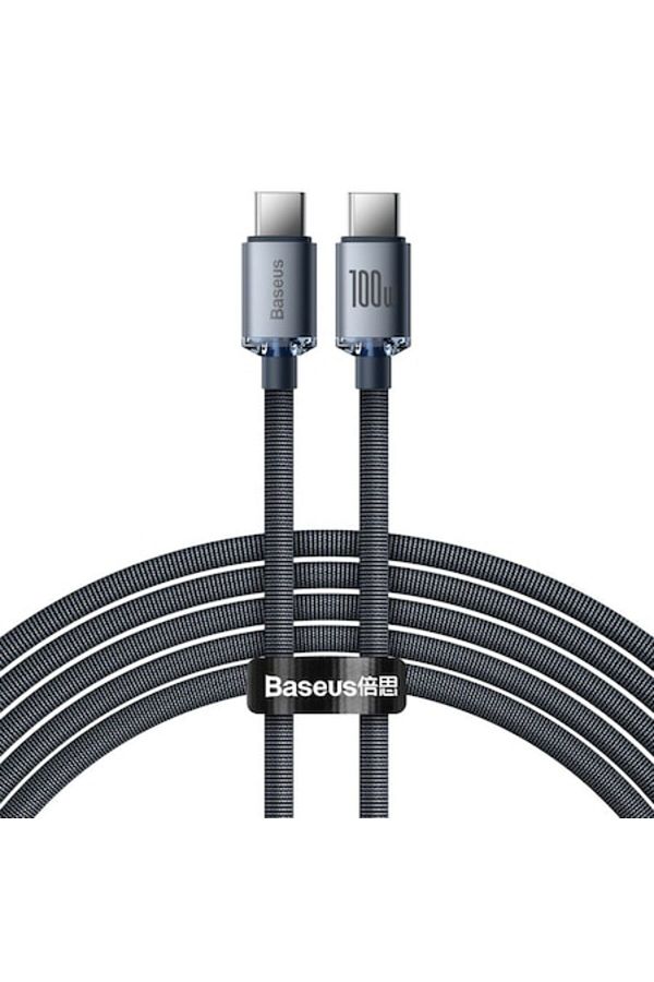 Baseus-Cablu de alimentare de date de la tip C la tip C 100W, GEAR Protect, 2m, Alumix, Deep Dark 1