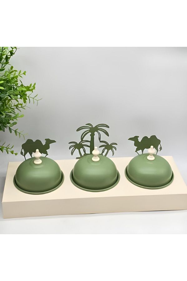 Generic-Date set of 3 palm-shaped containers 1