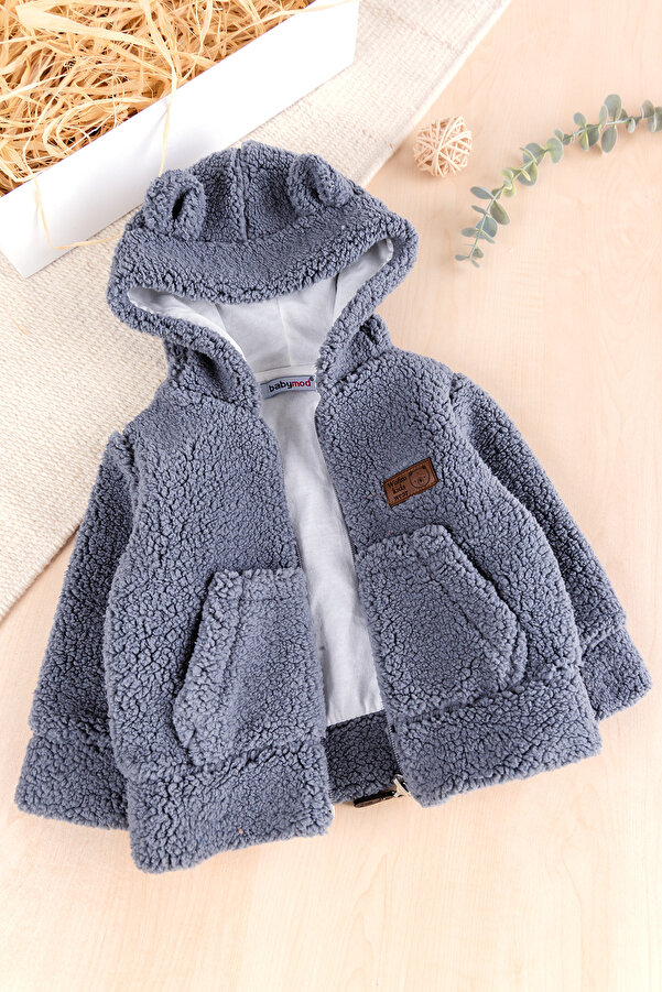 Babymod Welsoft Penye Astarlı Kapüşonlu Erkek Bebek Mont