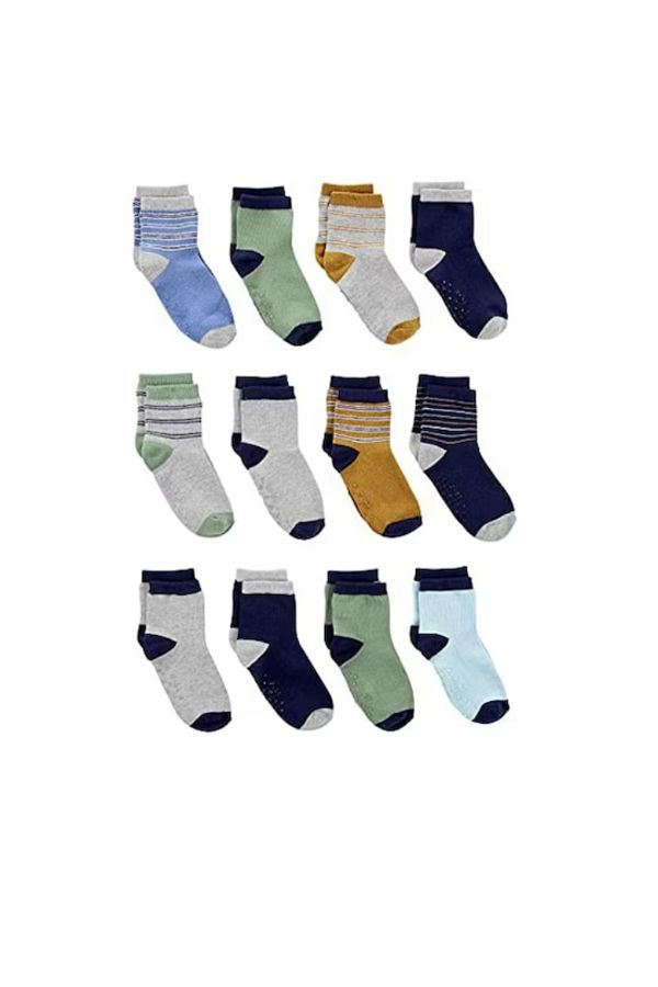 Simple Joys by Carter's-Set of 12 pairs of children's socks Simple Joys 2-3 years, non-slip 1