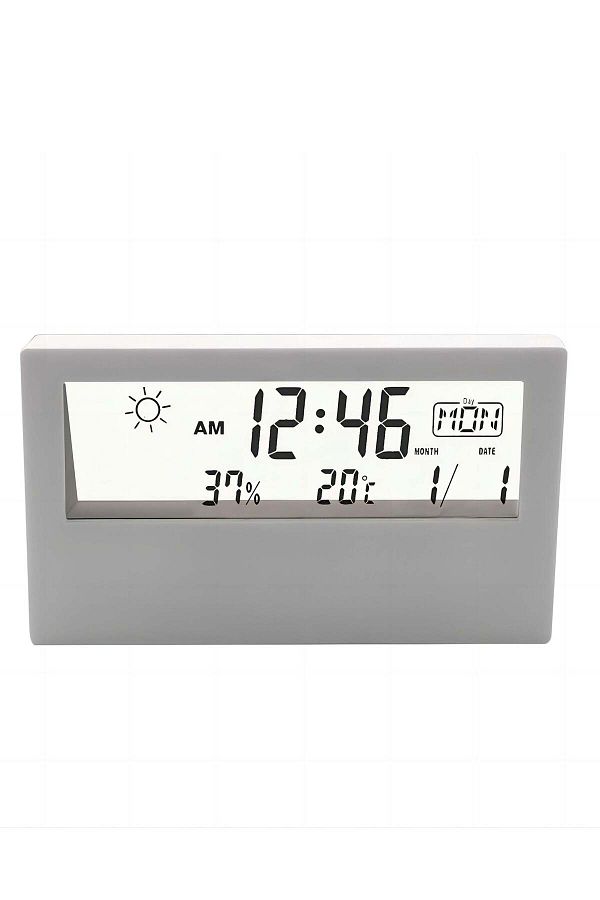 Generic-Digital Alarm Clock Display Time/Date/Temperature Sleep Timer White 1