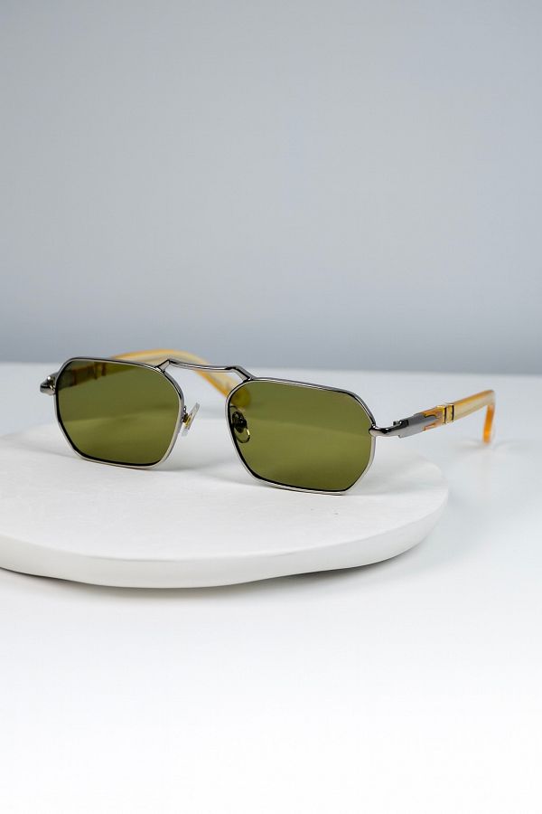 LOOKUP NEW-Eşref Tek Unisex Men's Uv400 Protected Square Rectangular Metal Stainless Sunglasses 1