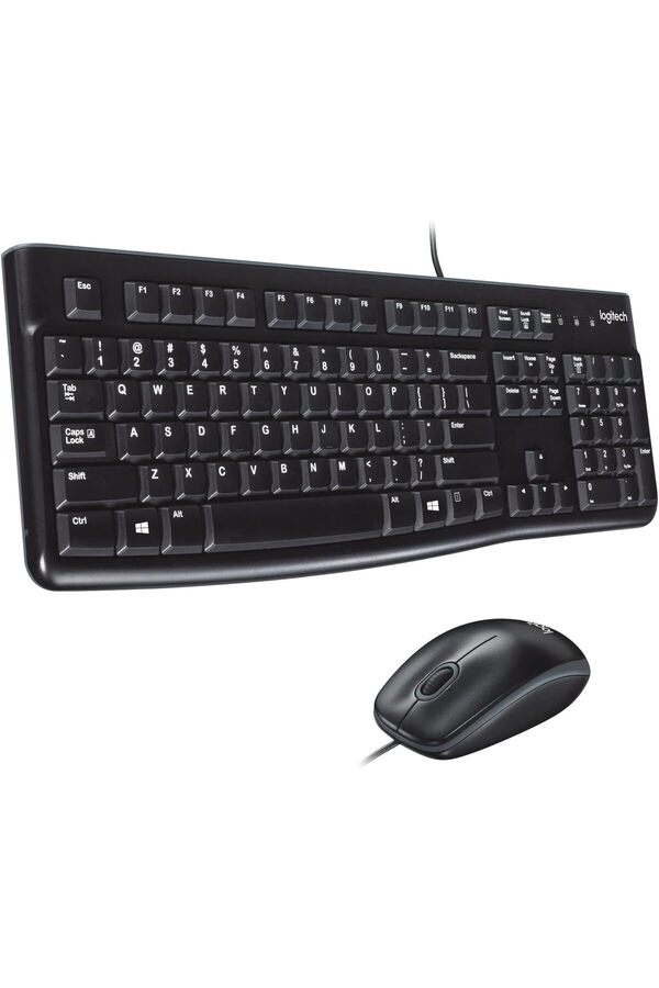 logitech-MK120 Wired Keyboard and Mouse for Windows, Optical Wired Mouse, USB Plug-and-Play, Full-Si 1