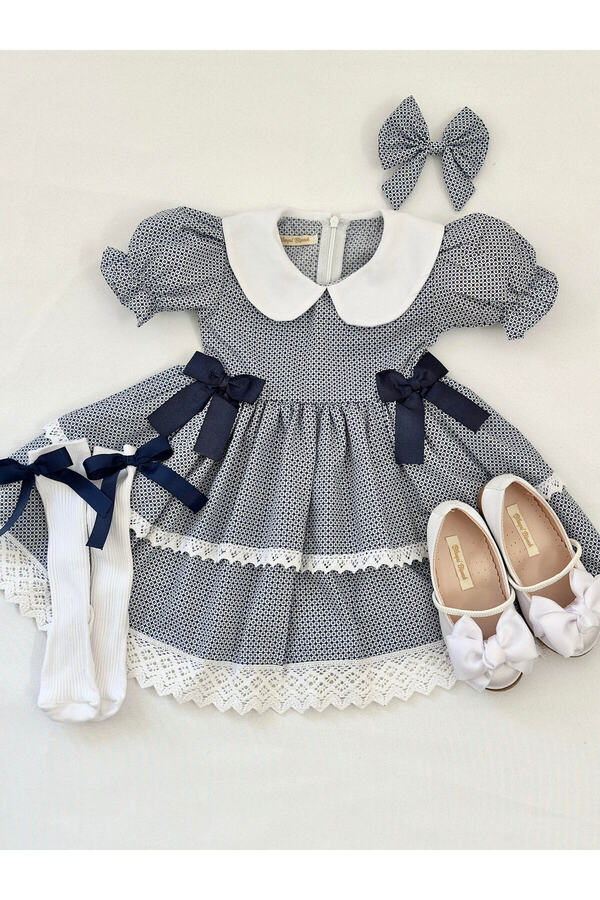 BİHAYALBİÇOCUK Merisa - Bebe Yakalı Dantelli Elbise
