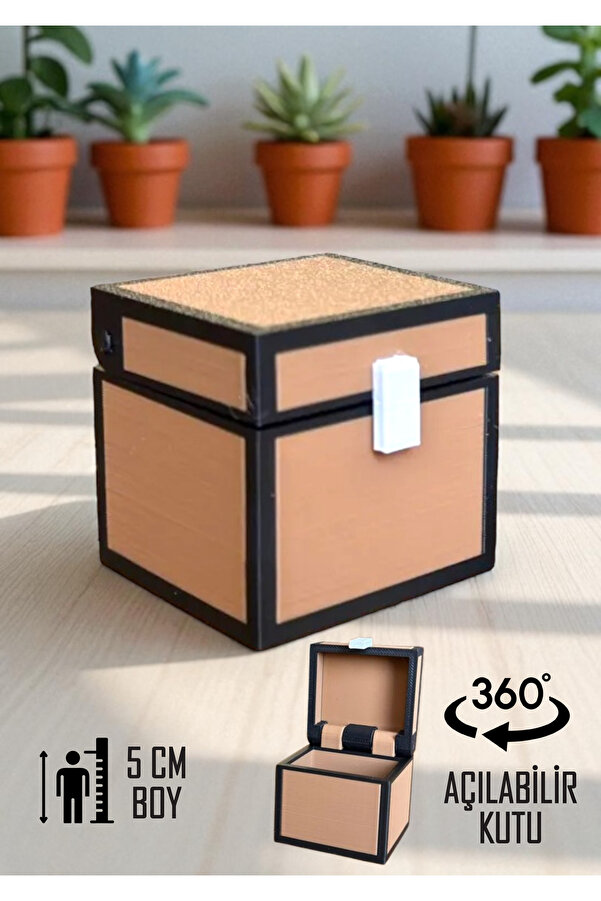 GiginGo Blok Macerası Açılır Mini Sandık – Minecraft Box 5cm