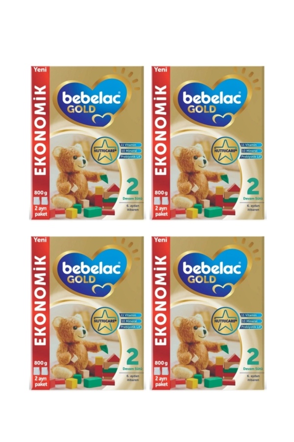 Bebelac Gold 2 Devam Sütü 6 - 12 Ay 800 G X 4 Adet Avantaj Paketi-KOFRE