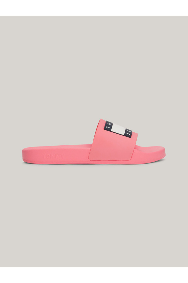 Tommy Hilfiger-Women's Brand Logo Rubber Sole Comfortable to Use Pink1 Slippers En0En02115 Tic 1