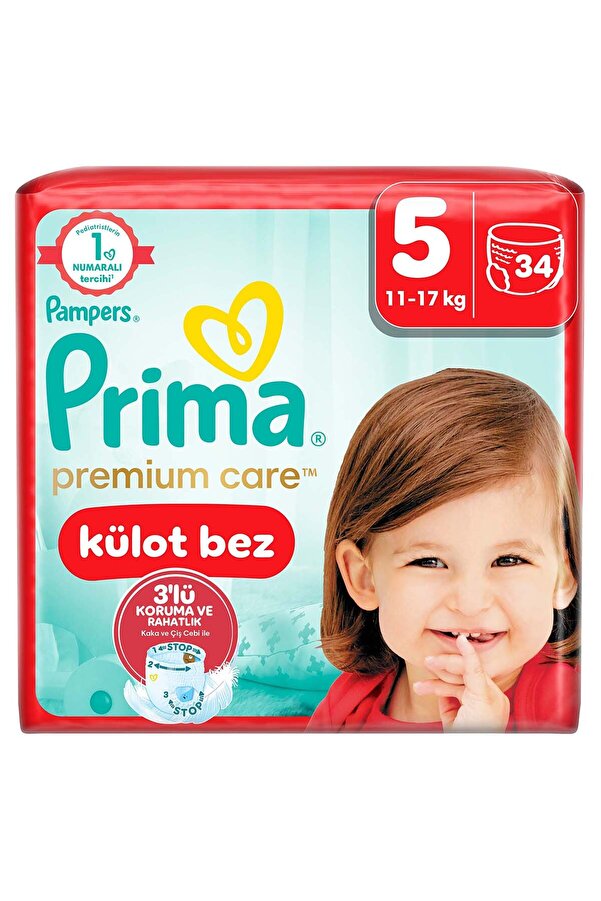 Prima Premium Care Külot Bez, 5 Numara, 34 Adet