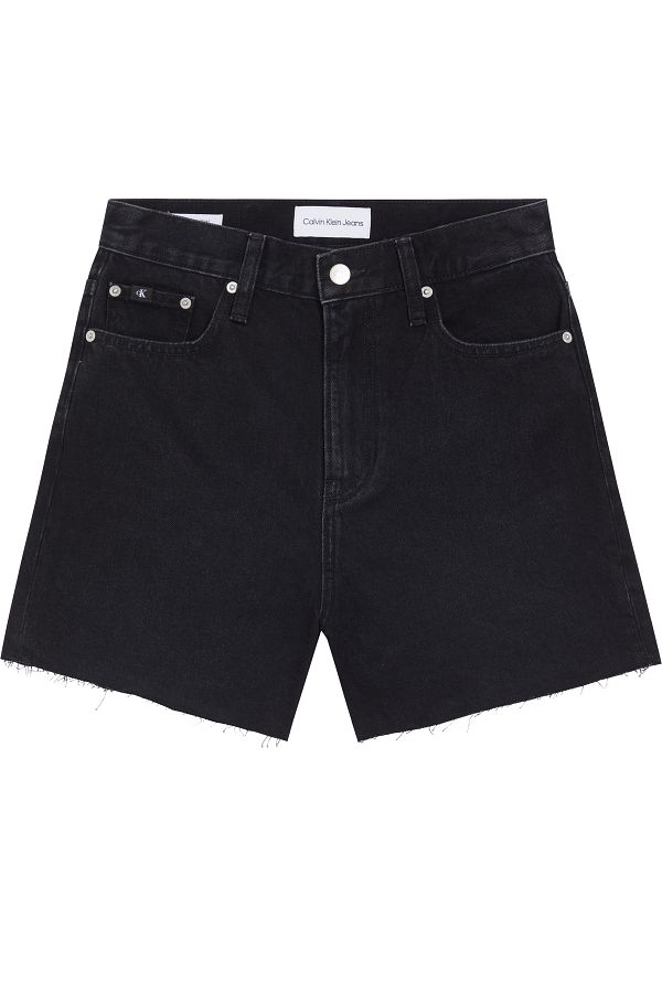 Calvin Klein-Women's Brand Logo Stylish Look Jeans Denim Fabric Short Capri Pants Denim Black Capri 1