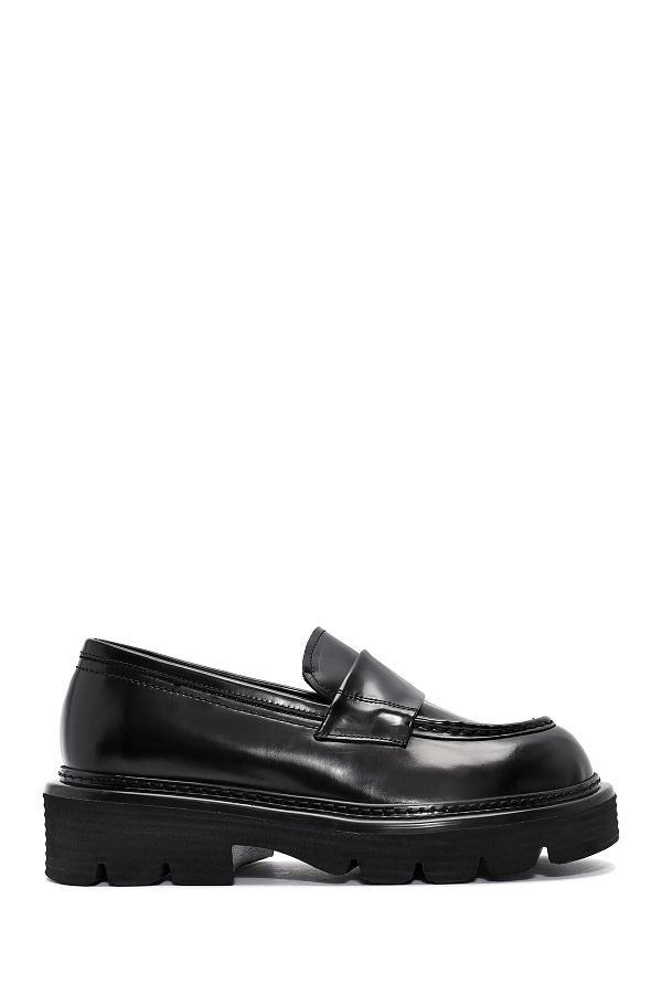 Derimod-Men's Black Leather Casual Loafer 24Wfd720022 1