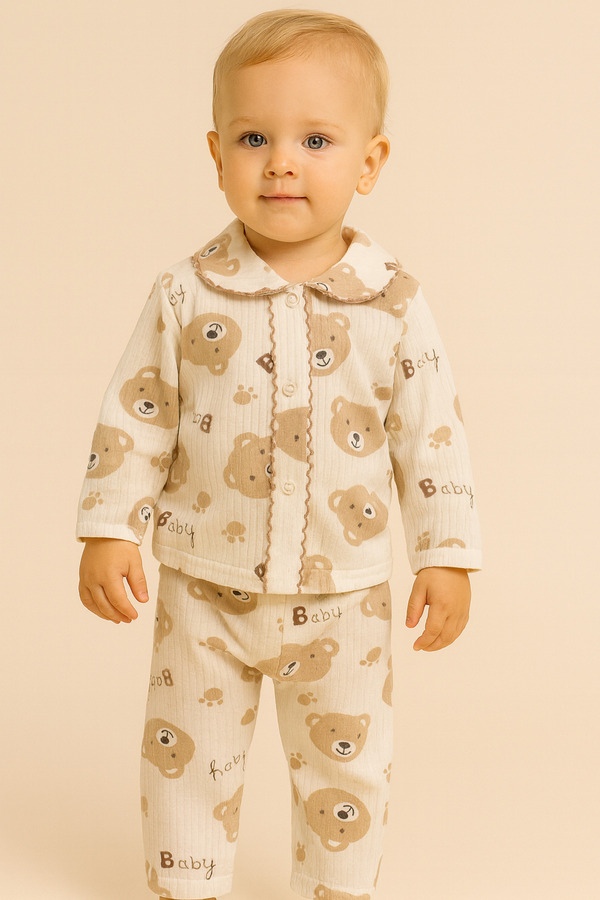 BEREKET BABY Erkek Bebek Pamuklu Uzun Kollu  Eşofman Takımı 0-3 Aylık