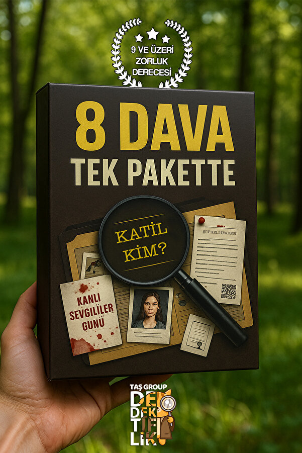 Taş Group Dedektiflik Dedektiflik Oyunu - Cinayet Oyunu - Dedektif Oyunu - Kutu Oyunları - 8 Dava