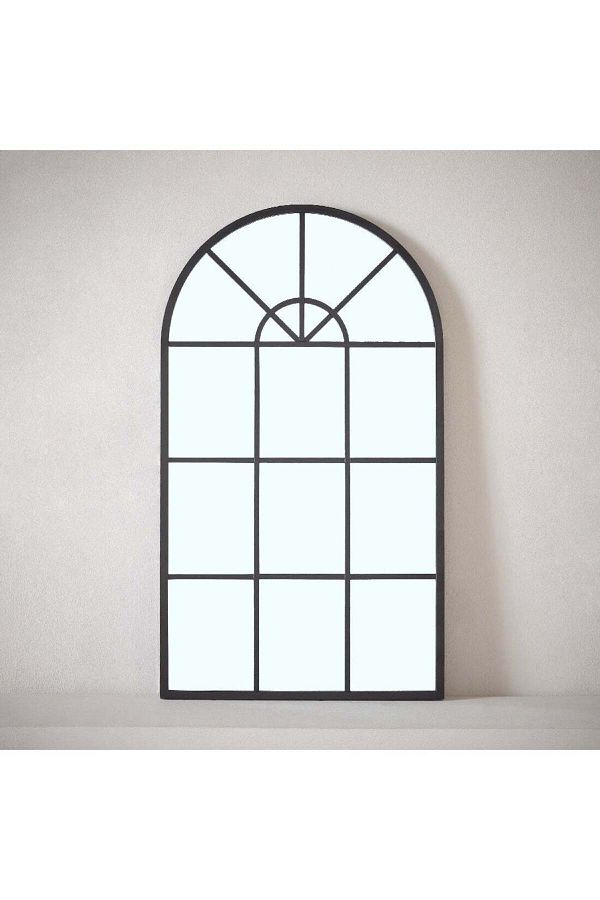 Generic-Home Box Fresco Metal Frame Windowpane Wall Mirror 70 x 1.9 x 40 cm 1
