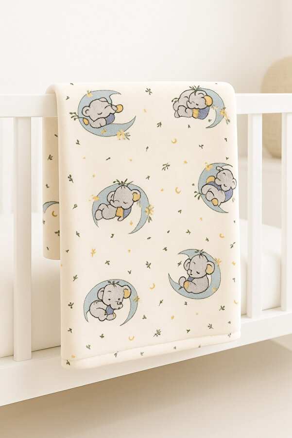 Baby Veil Çift Taraflı Bebek&Çocuk Battaniyesi %100 Pamuk Pazen Desenli 100x120 Cm