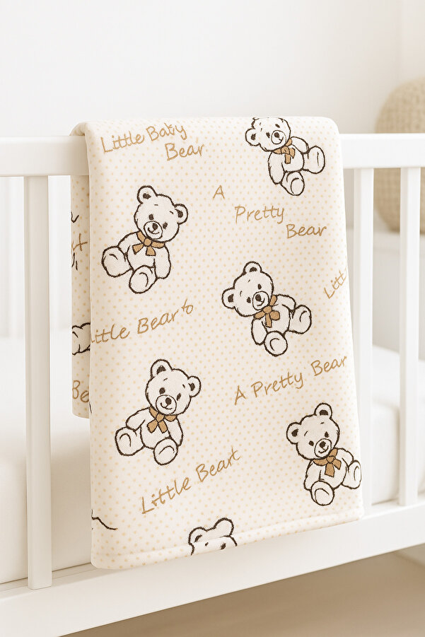 Baby Veil Çift Taraflı Bebek&Çocuk Battaniyesi %100 Pamuk Pazen Desenli 100x120 Cm
