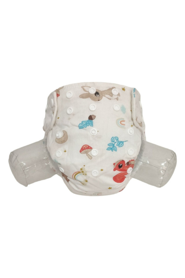 BEZHANE Baby YBB Yıkanabilir Bebek Bezi Cepli Sincap Desen(3kg-12kg)