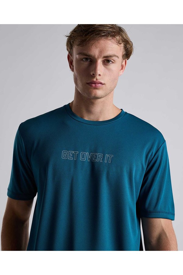 R&B Printed Active T-Shirt with Short Sleeves