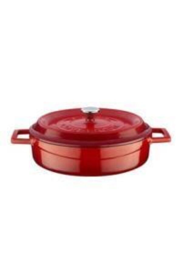 Lava-Trendy Red Cast Iron Spring Pot - Diameter (ø)24 1