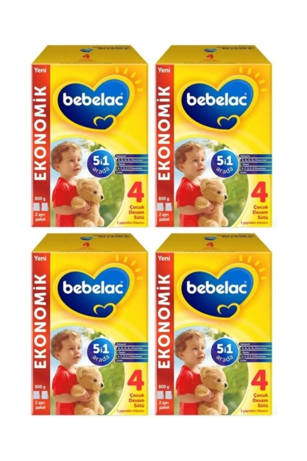 Bebelac 4 Devam Sütü 800 gr 1 Yaş+ X 4 Adet-KOFRE
