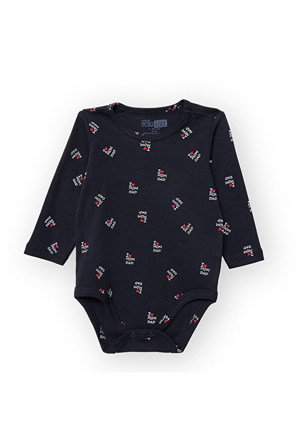 ebebek Hello Baby HelloBaby Unisex Uzun Kol Body Çıtçıtlı Yaka