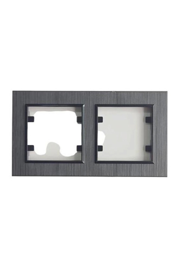 Mikasso-Smoked 2 Li Frame - Compatible Frame for Socket and Switch White Not Specified Tr 1