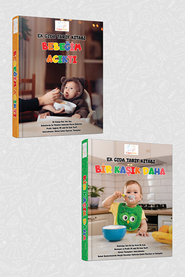 Çılgın Zeka 2’li Bebek Yemek Kitabı Seti Bebek Ek Gıda Tarif Kitabı Seti