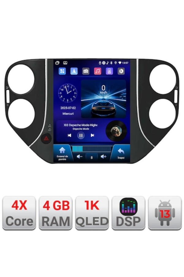 Edotec-Navigation VW Tiguan 2007-2012 tip tesla radio gps internet 4 Core carplay android auto 4+64 Incell D 1