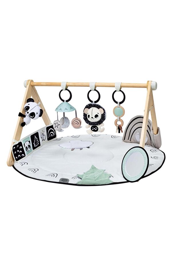 Tiny Love 0-3 Yaş Ahşap Detaylı Jimnastik Merkezi Oyun Halısı (Black & White Koleksiyonu)