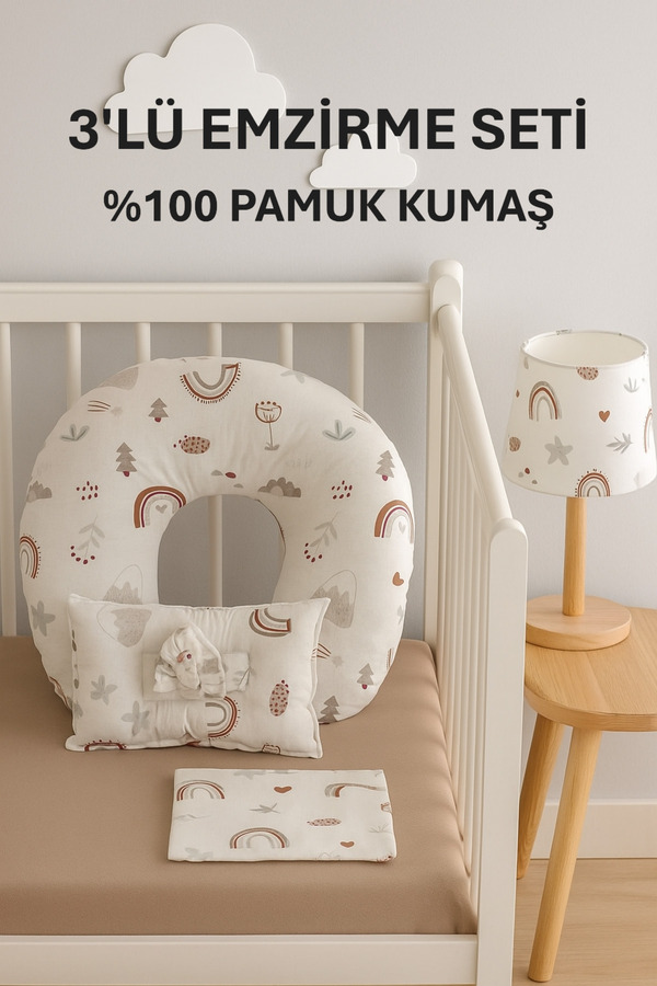 Findlay Baby 3 LÜ EMZİRME SETİ YENİ GÖKKUŞAĞI OEKO TEX sertifikalı