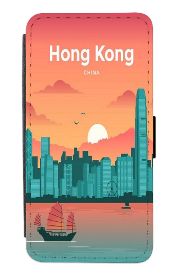 Atlas-Personalized Samsung Galaxy A54 book case, Hong Kong, multicolor, S2D1M138 1