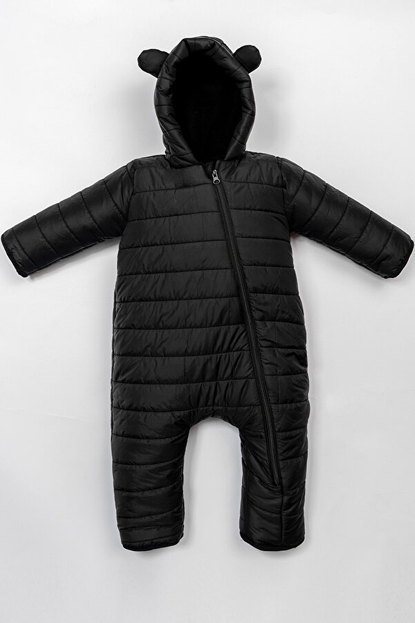 Verscon Kız Erkek Kapüşonlu Polar Astarlı Kozmonot Tulum 1 - 3 Yaş