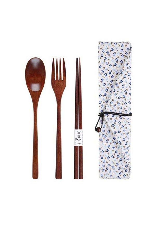 Generic-SOWUGI Wooden Spoon Chopsticks Fork Sets Dinnerware Combinations Chopsticks and Spoons Fork Set 1