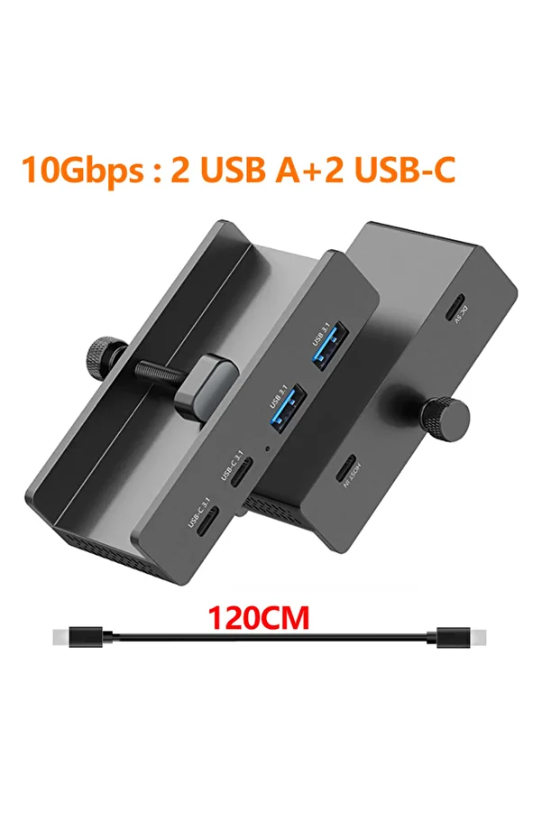 Choice-10Gbps-Black 10Gbps HUB USB3.2/3.0/2.0 Splitter Adapter Universal External Multi Clip Dock For iMac 1