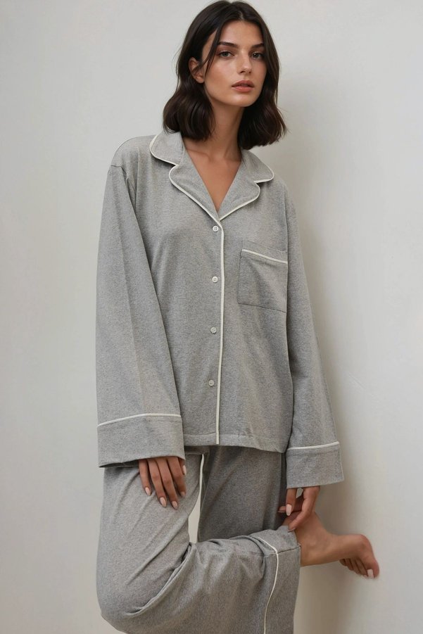 Hiccup Soft Cotton Knitted Pajama Set