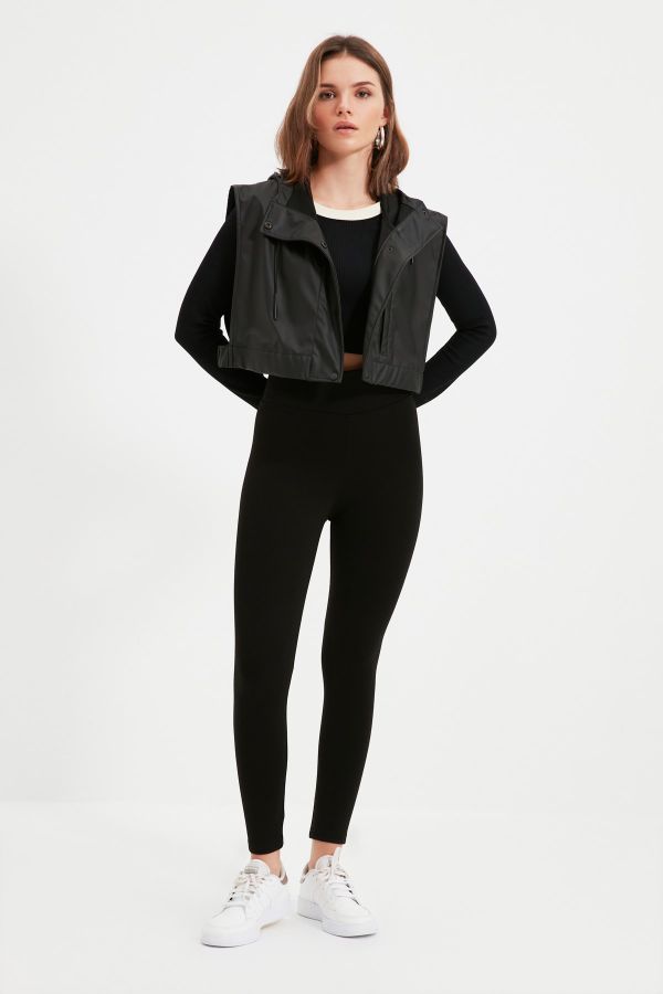 Trendyol Collection Leggings - Black - High Waist - Trendyol