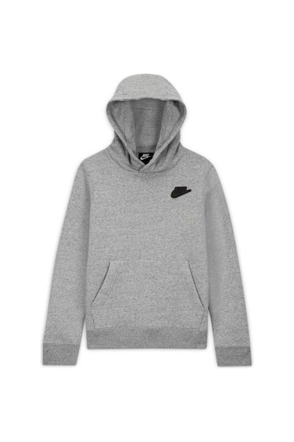 Nike Sportswear Zero Pullover Hoodie Kids Sweatshirt Gray Trendyol
