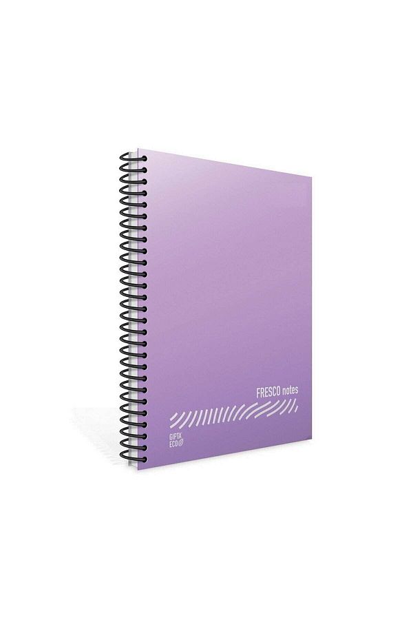 Gıpta-Fresco Spiral Plain PP Notebook A4 72 Sheets Lined Purple Color 1