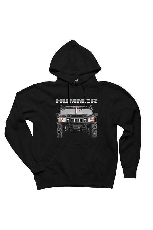 Z zepplin Hummer Black Hooded Sweatshirt Hoodie Trendyol