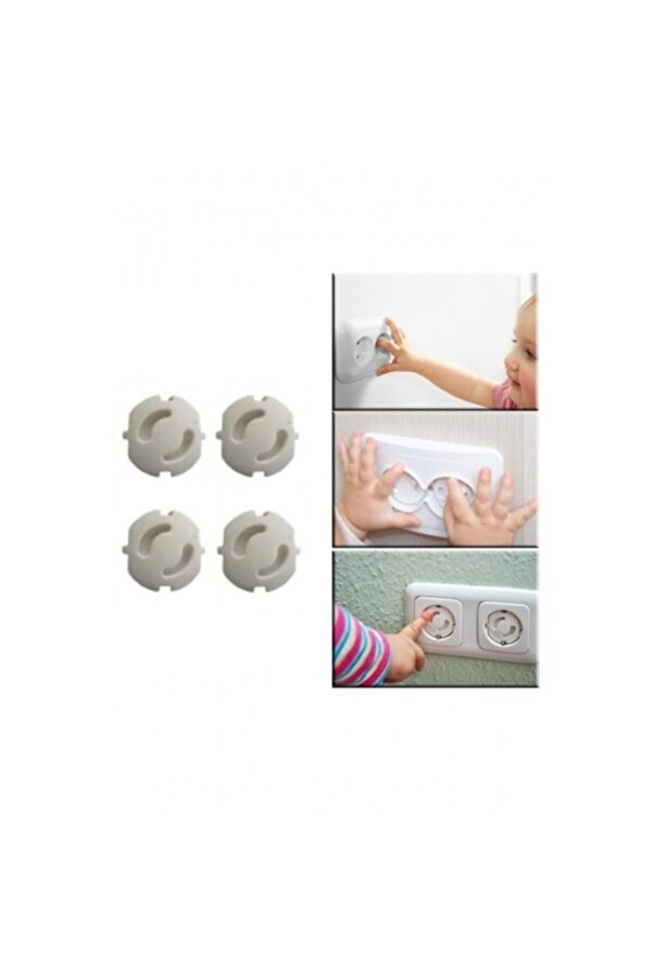 Eynel 4 Adet Bebekler Için Plastik Priz Koruyucu Kapatıcı Çocuk Güvenliği Priz Koruma Emniyet Kilidi