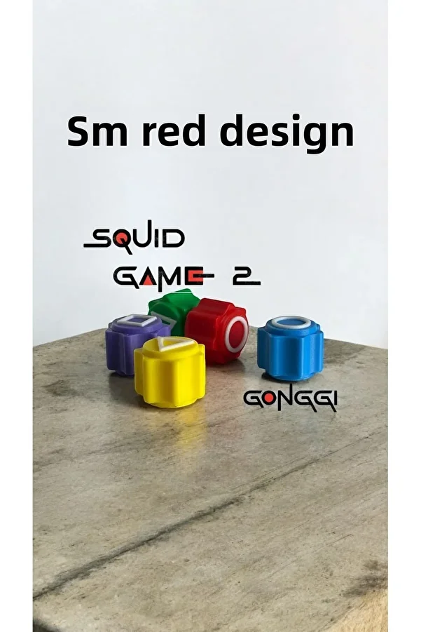 SM KIR TASARIM-Squid Game Game 5 Stone Set Squid Game Five Stone Toy Colorful Stone 1