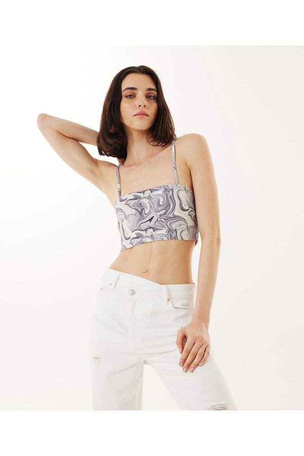 Twist-Gemustertes Bustier 1